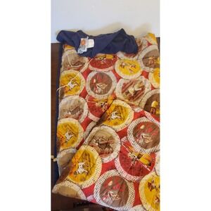 Vintage Hunting Outdoor Scenes WHITE‎ STAG Sleeping Bag 30"x 72" Flannel Lining